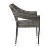 Flash Furniture Gray PE Rattan Wicker Patio Dining Chair TT-TT02-GY-GG